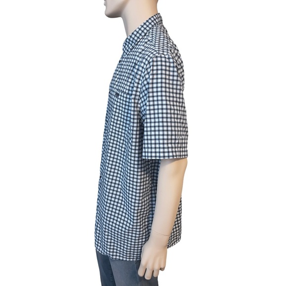 Helly Hansen Fjord Shirt Activity Two Tone Blue Plaid Lightweight Versatile NWOT - Picture 4 of 13